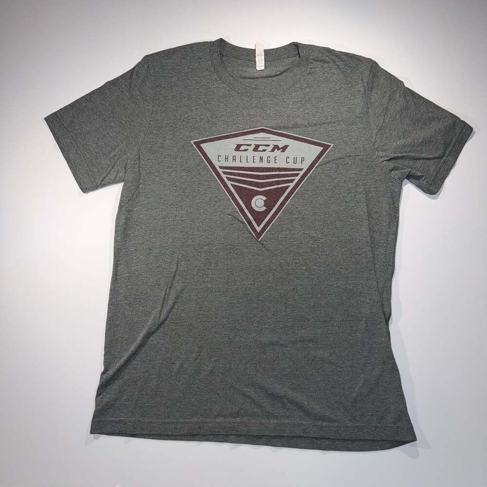 CCM Challenge Cup Bleed Hockey Live The Dream Gray T-Shirt